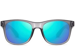 Rectangular Grey Plastic Sunglasses #BS0205-0028