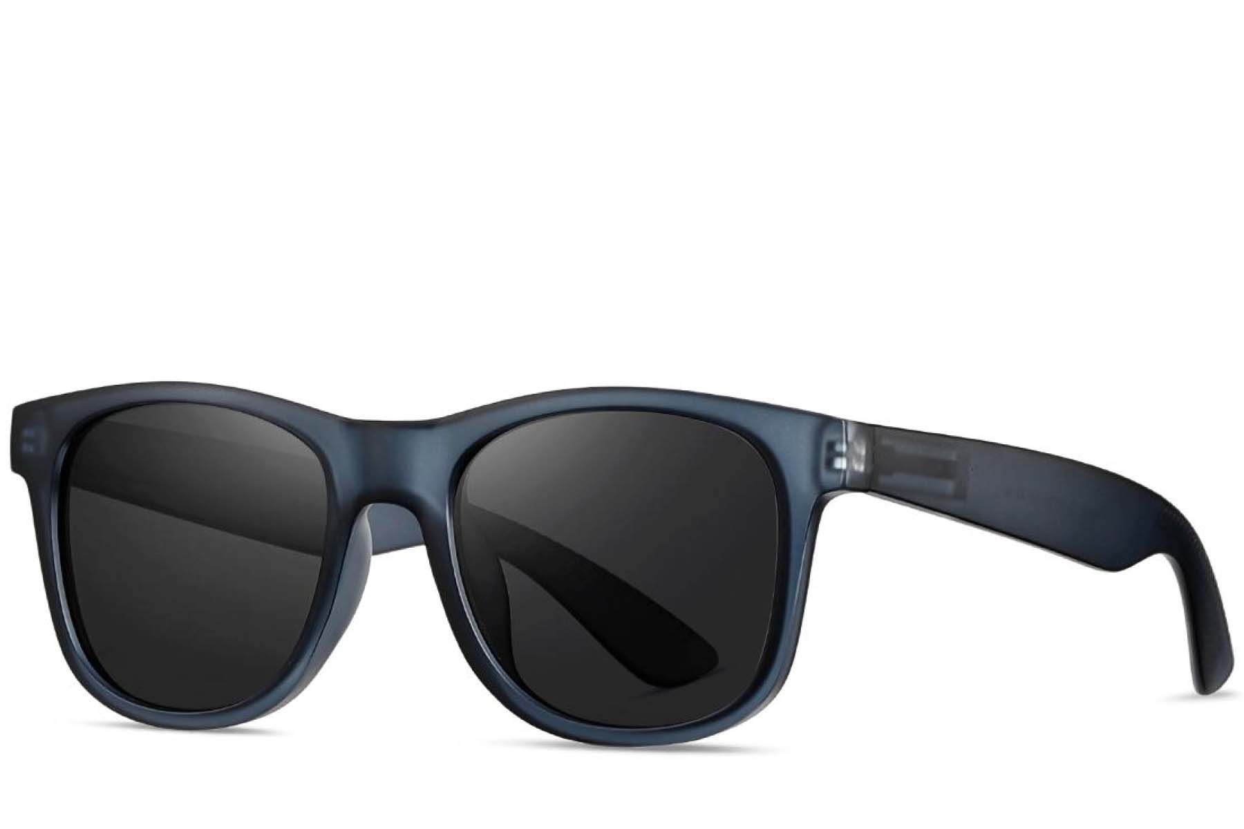 Rectangular Blue Plastic Sunglasses #BS0205-0029