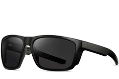 Rectangular Black Plastic Polarized Sunglasses #BS0205-0030