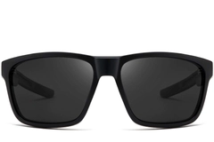 Rectangular Black Plastic Polarized Sunglasses #BS0205-0030
