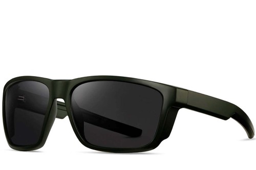Rectangular Green Plastic Sunglasses #BS0205-0032