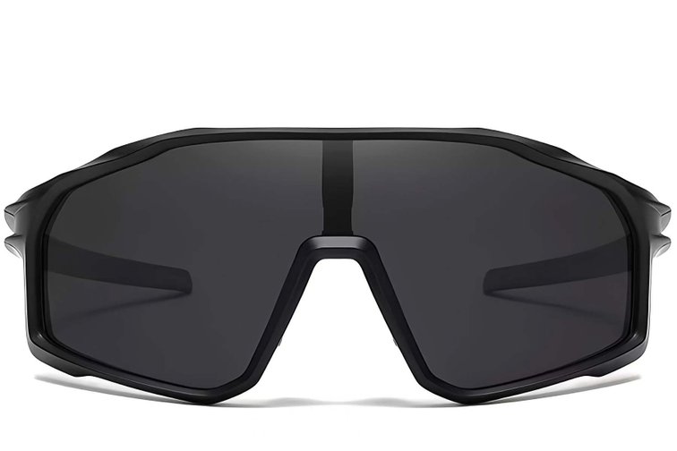 Semi-Rimless Black TR90 Polarized Sunglasses #BS0205-0035