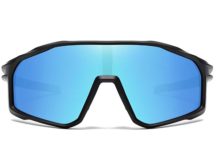 Semi-Rimless Blue TR90 Polarized Sunglasses #BS0205-0036