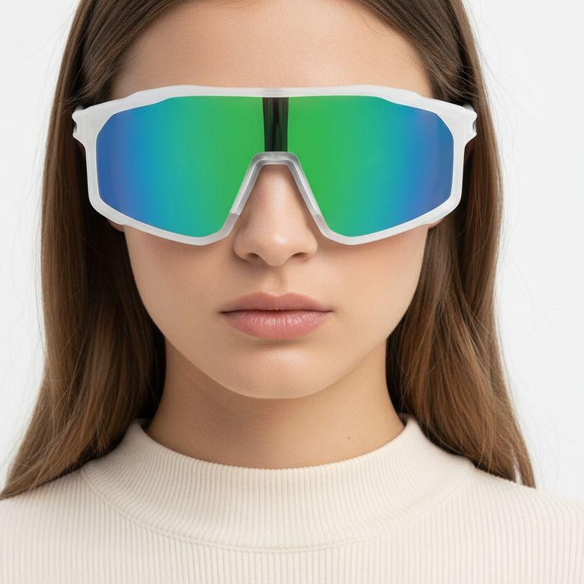 Occhiali da sole modello Aviator in TR90 bianco #BS0205-0039