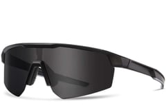 Semi-rimless Black TR90 Polarized Sunglasses #BS0205-0041
