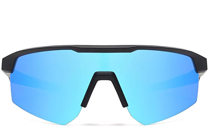 Semi-Rimless Blue TR90 Polarized Sunglasses #BS0205-0042