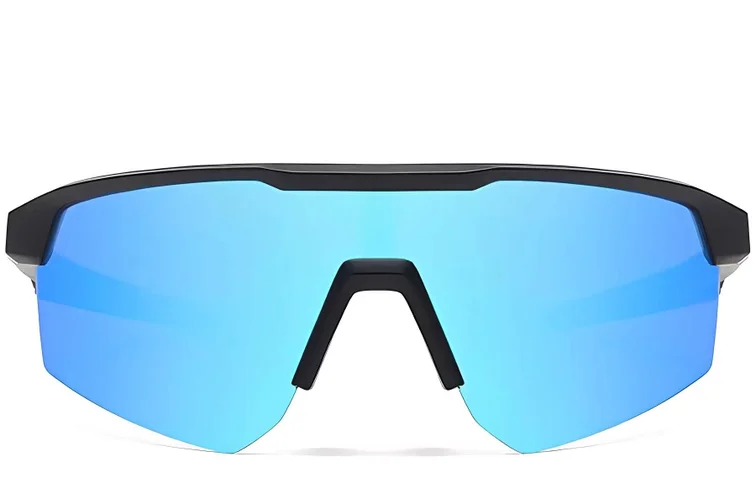 Semi-Rimless Blue TR90 Polarized Sunglasses #BS0205-0042