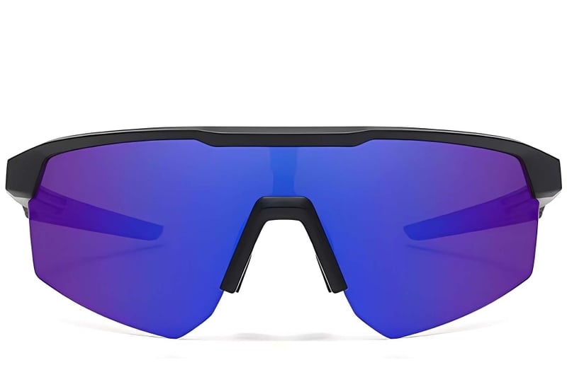 Halbrandlose, violette TR90-Sonnenbrille mit Polarisation #BS0205-0044
