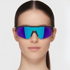 Semi-rimless Black TR90 Sunglasses #BS0205-0044