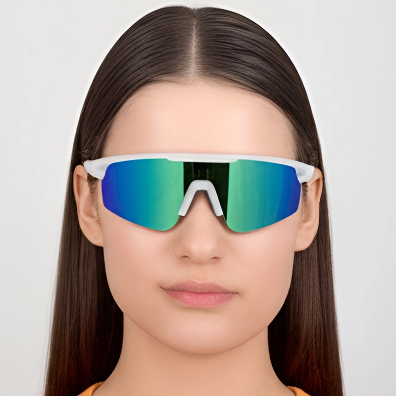 Semi-rimless Green TR90 Polarized Sunglasses #BS0205-0046