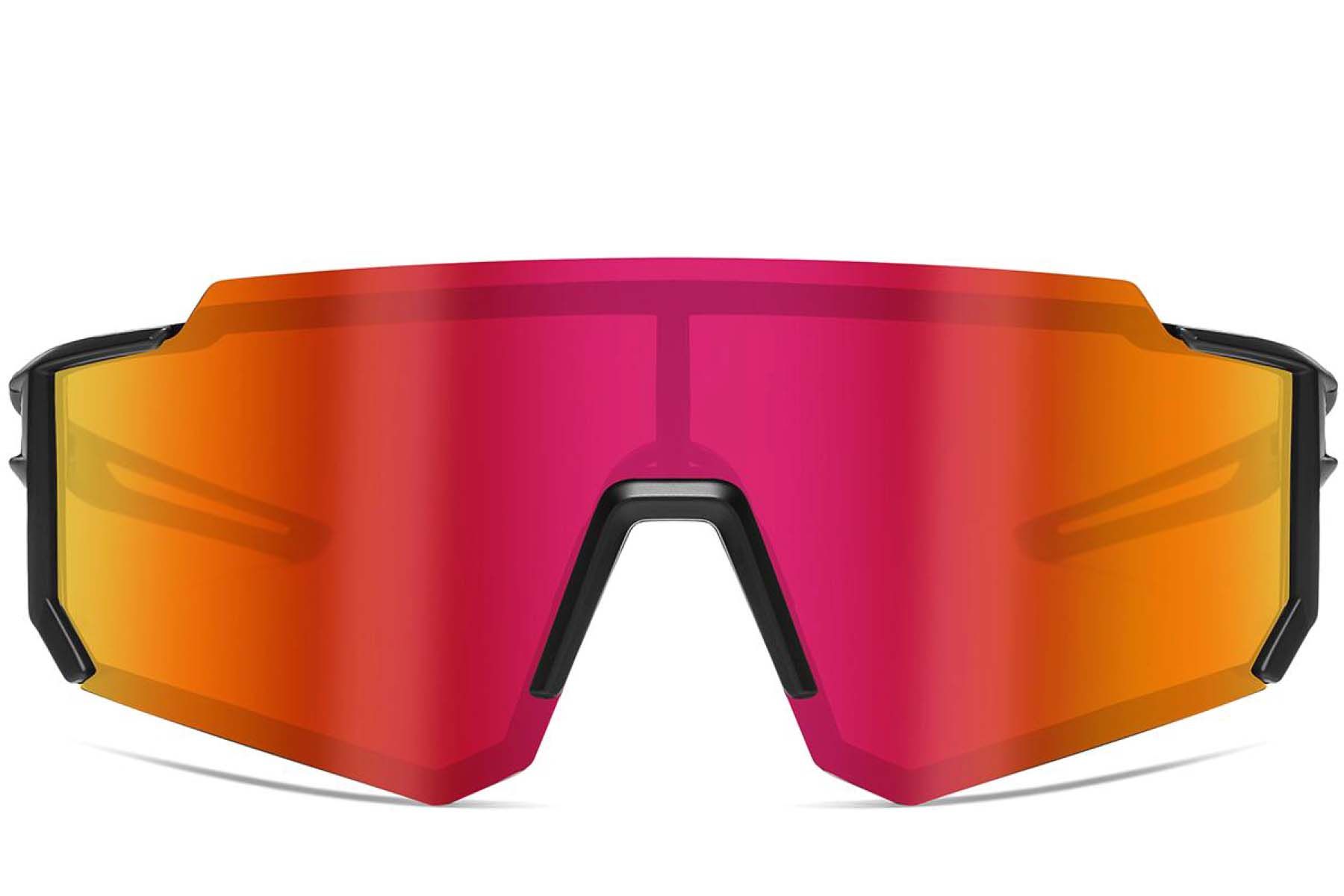 Schwarze Aviator-Sonnenbrille aus Kunststoff #BS0205-0048