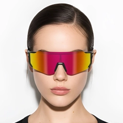 Irregular Orange Plastic Polarized Sunglasses #BS0205-0048