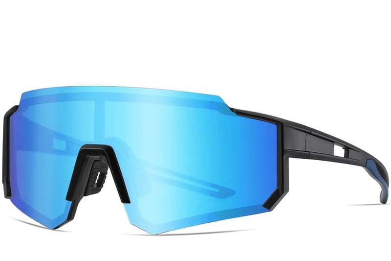 Irregular Blue Plastic Polarized Sunglasses #BS0205-0050