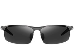 Semi-rimless Grey Aluminium Sunglasses #BS0205-0053