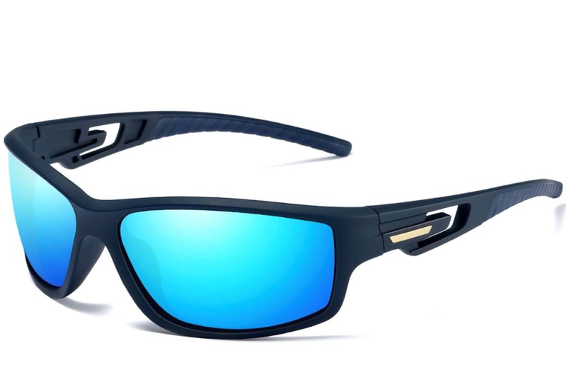 Rectangular Blue TR90 Polarized Sunglasses #BS0205-0057