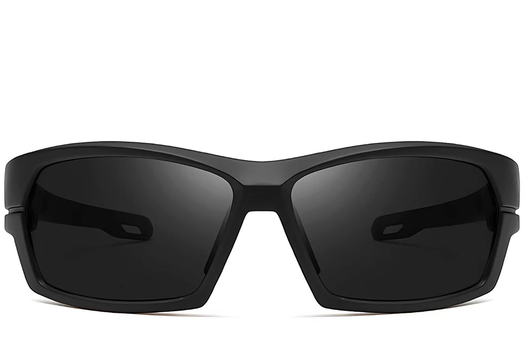 Rectangular Black TR90 Polarized Sunglasses #BS0205-0059