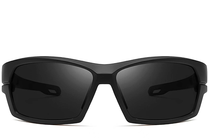 Rectangular Black TR90 Polarized Sunglasses #BS0205-0059