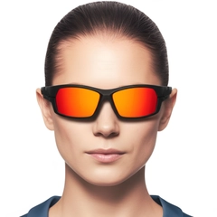 Rectangular Orange TR90 Polarized Sunglasses #BS0205-0060