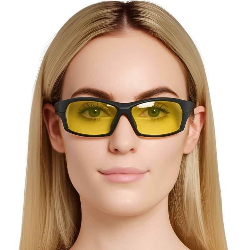 Rectangular Yellow TR90 Polarized Sunglasses #BS0205-0061