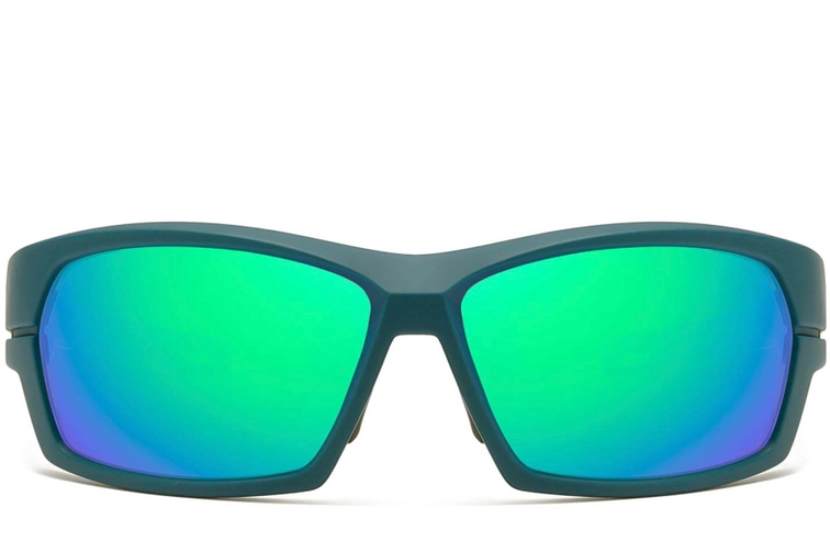Rectangular Green TR90 Polarized Sunglasses #BS0205-0063