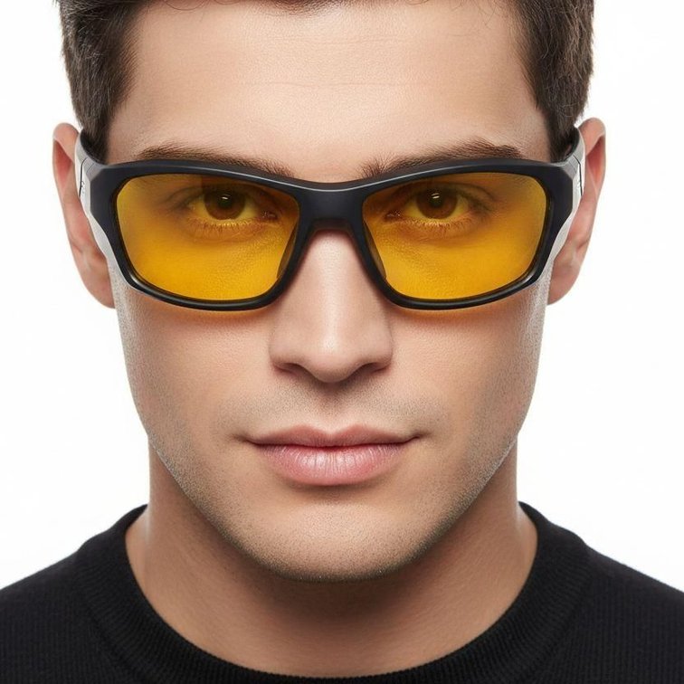 Rectangular Yellow TR90 Polarized Sunglasses #BS0205-0067