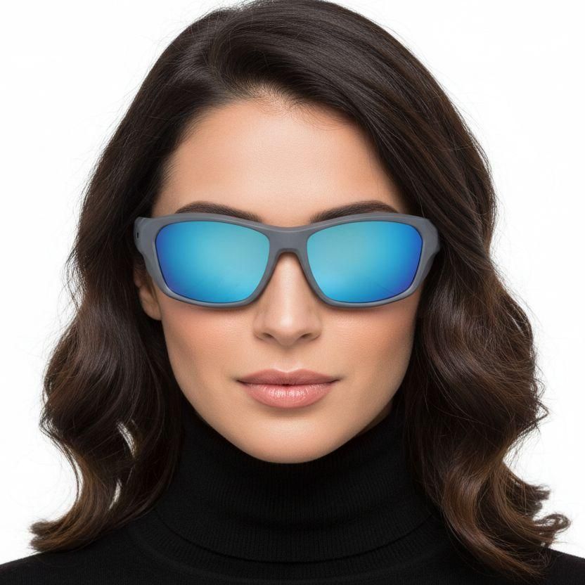 Rectangular Blue TR90 Polarized Sunglasses #BS0205-0068