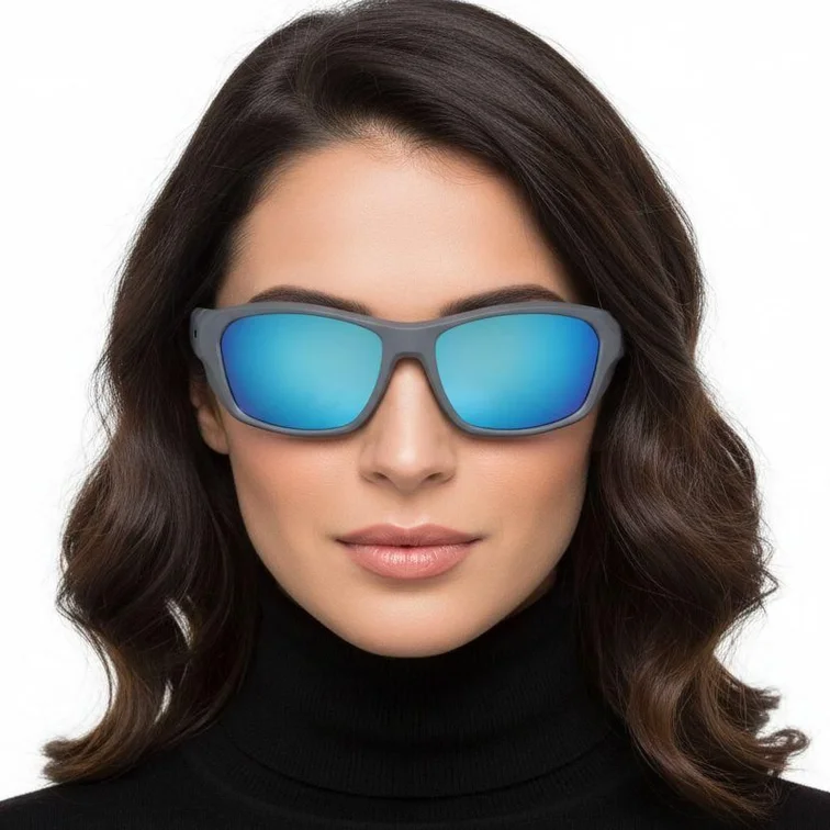 Rectangular Blue TR90 Polarized Sunglasses #BS0205-0068