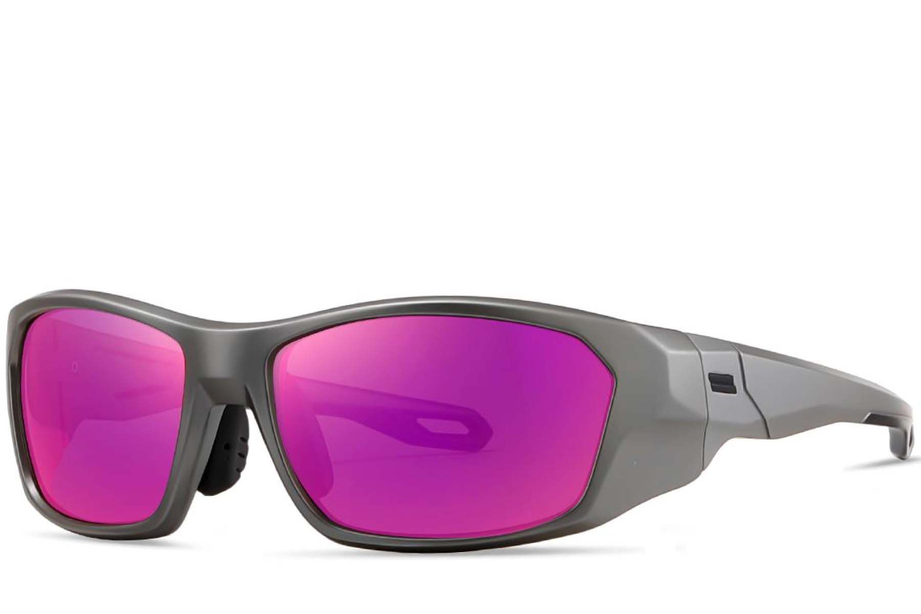 Rechteckige graue TR90-Sonnenbrille #BS0205-0069