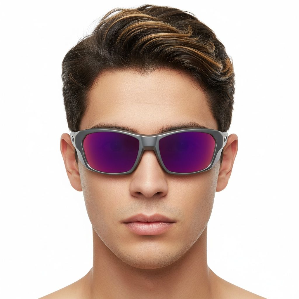 Rectangular Gray TR90 Polarized Sunglasses #BS0205-0069