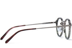 Oval Silver Titanium & Acetate Glasses #BS0218-0006