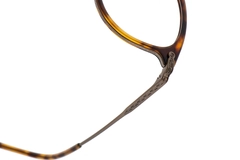 Oval Brown Titanium & Acetate Glasses #BS0218-0012