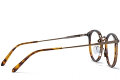 Oval Brown Titanium & Acetate Glasses #BS0218-0012