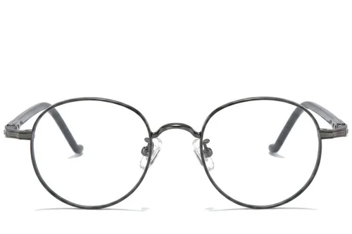 Lunettes ovales en titane noir #BS0218-0016