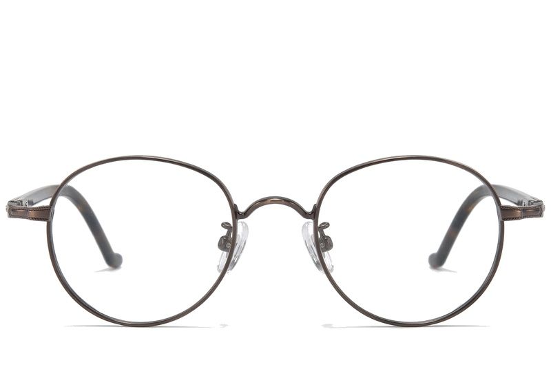 Oval Brown Titanium Glasses #BS0218-0017