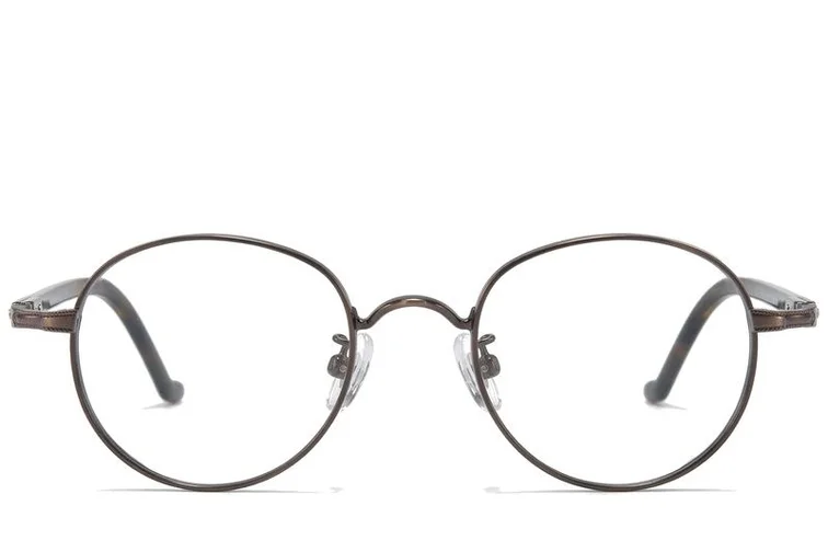 Oval Brown Titanium Glasses #BS0218-0017
