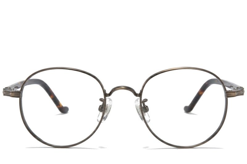 Oval Brown Titanium Glasses #BS0218-0018