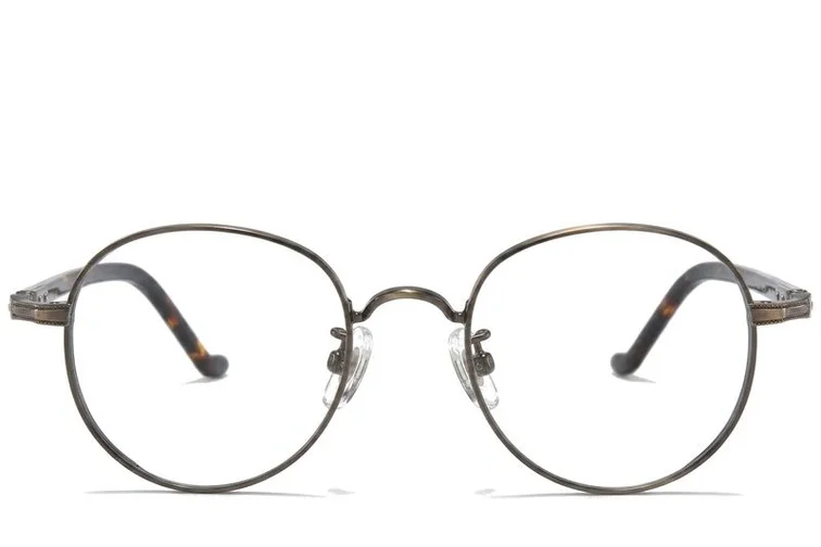 Oval Brown Titanium Glasses #BS0218-0018