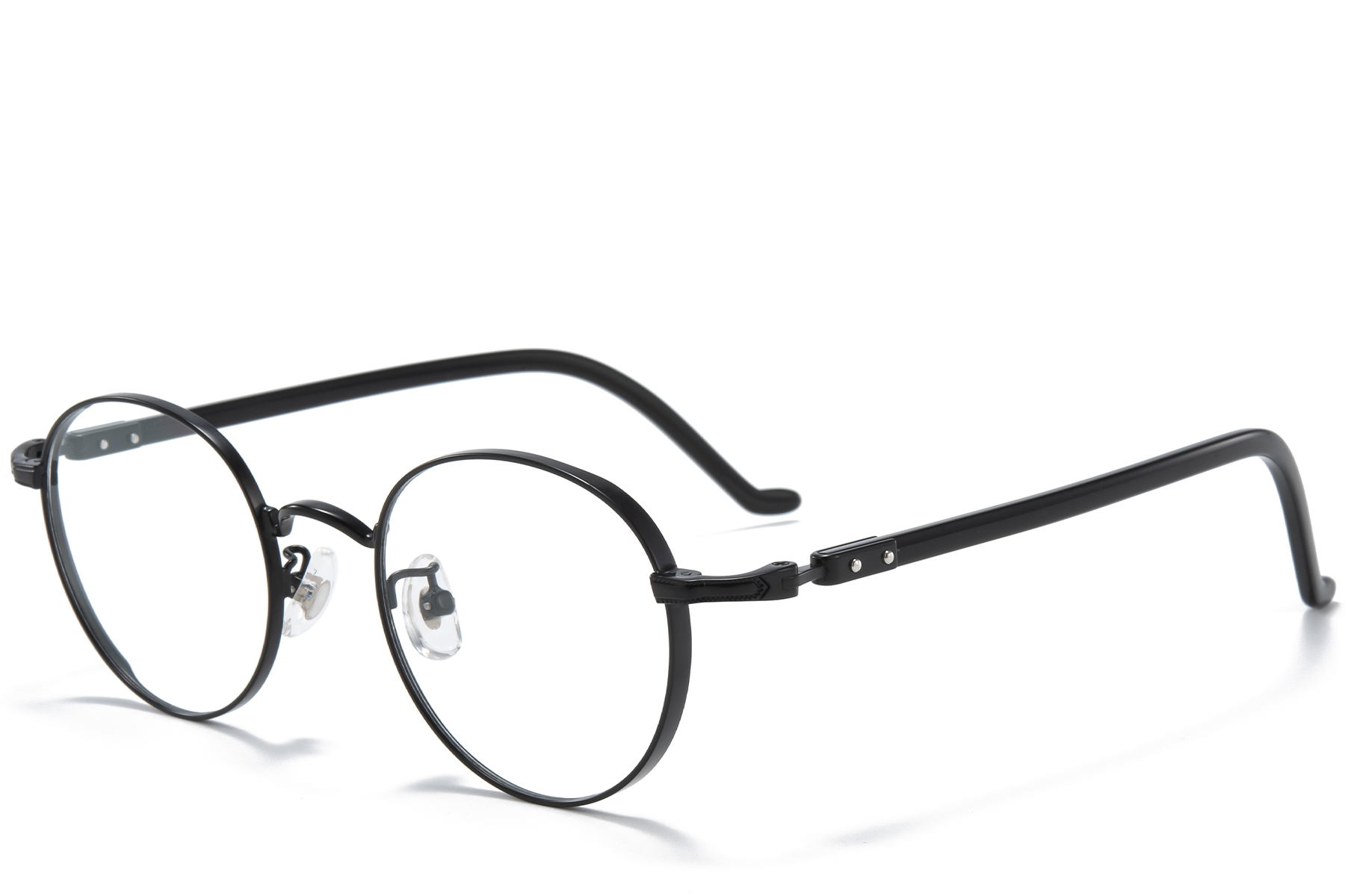 Oval Black Titanium Glasses #BS0218-0020