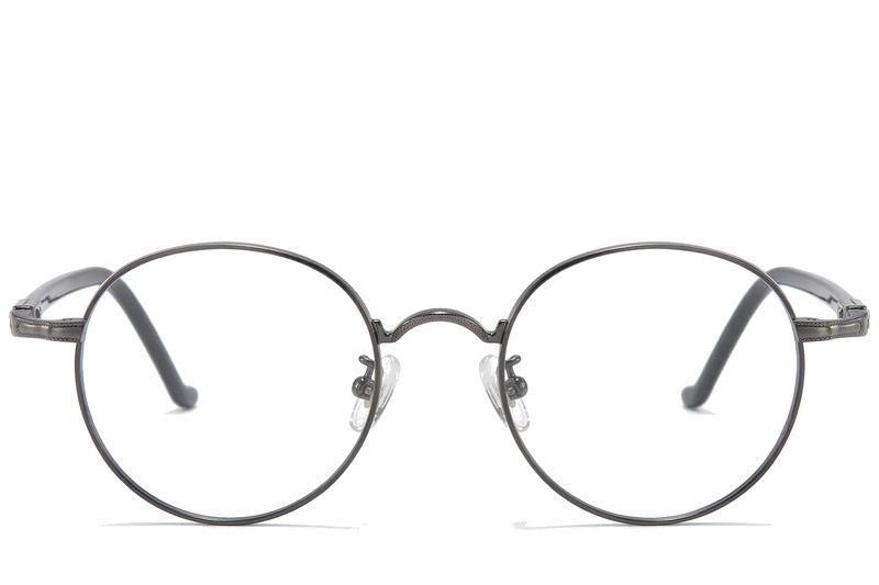 Occhiali ovali in titanio grigio #BS0218-0021