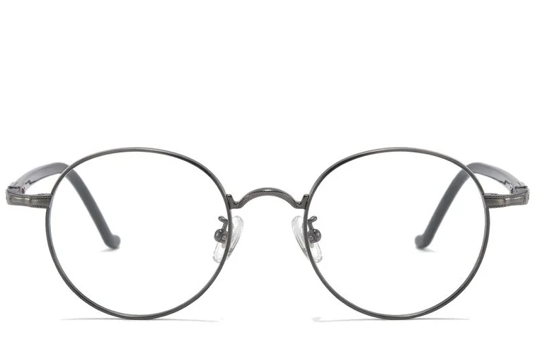 Occhiali ovali in titanio grigio #BS0218-0021