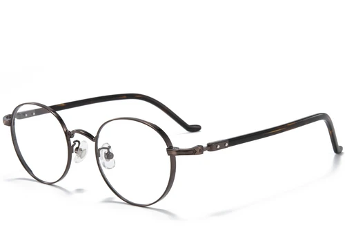 Gafas ovaladas de titanio negro #BS0218-0022