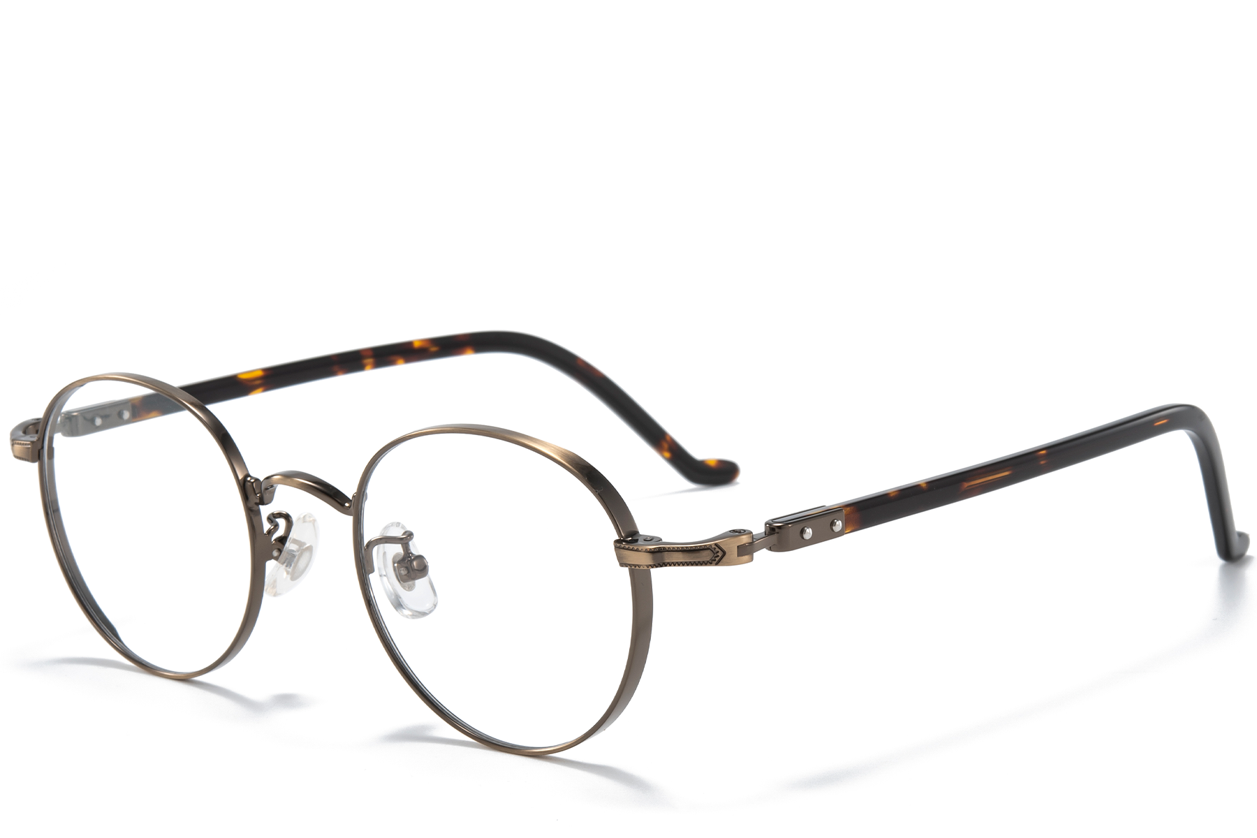 Oval Brown Titanium Glasses #BS0218-0023