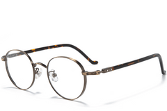 Gafas ovaladas de titanio marrón #BS0218-0023