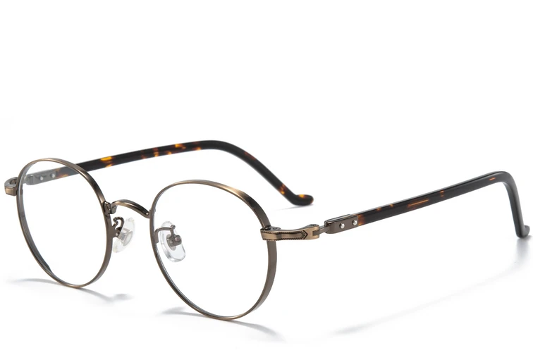 Ovale braune Titanbrille #BS0218-0023