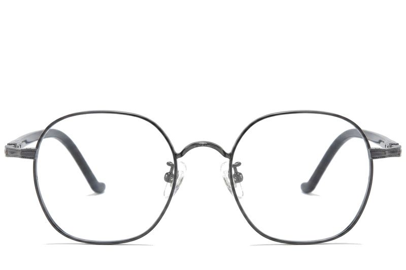 Oval Black Titanium Glasses #BS0218-0024