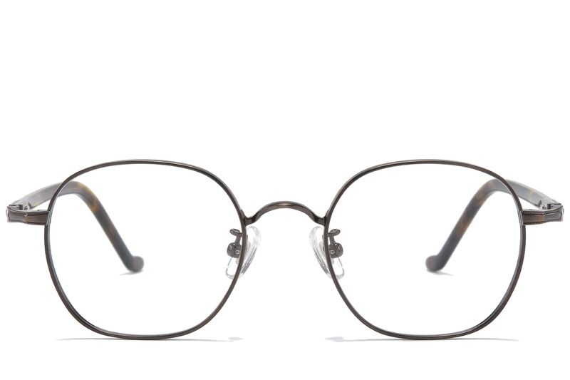 Oval Brown Titanium Glasses #BS0218-0025