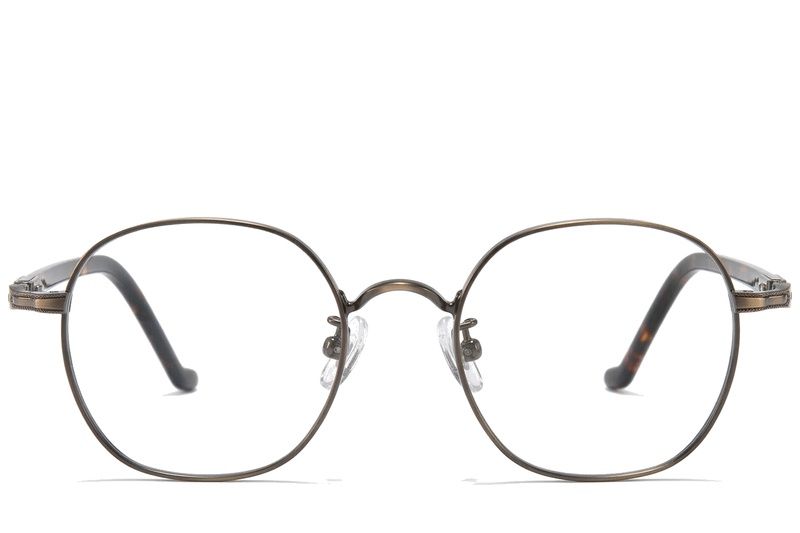 Oval Brown Titanium Glasses #BS0218-0026