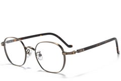 Oval Brown Titanium Glasses #BS0218-0026