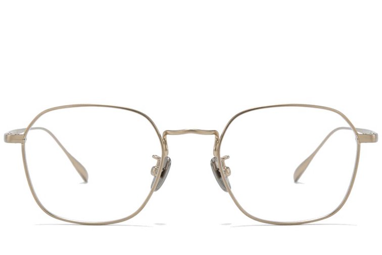 Gafas ovaladas de titanio dorado #BS0218-0028