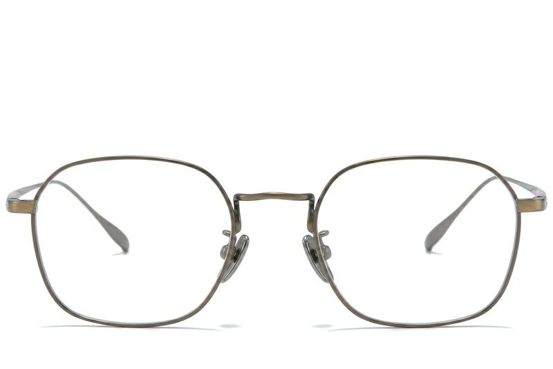 Occhiali ovali in titanio marrone #BS0218-0029